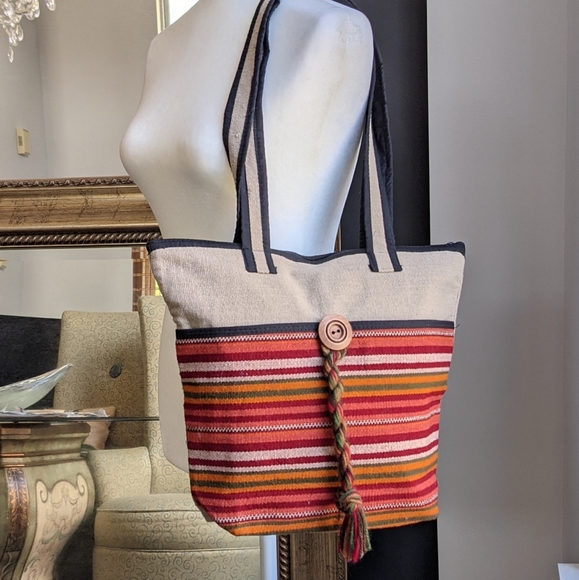 "AYDEE" ZIPPER TOTE - Picture 2 of 8